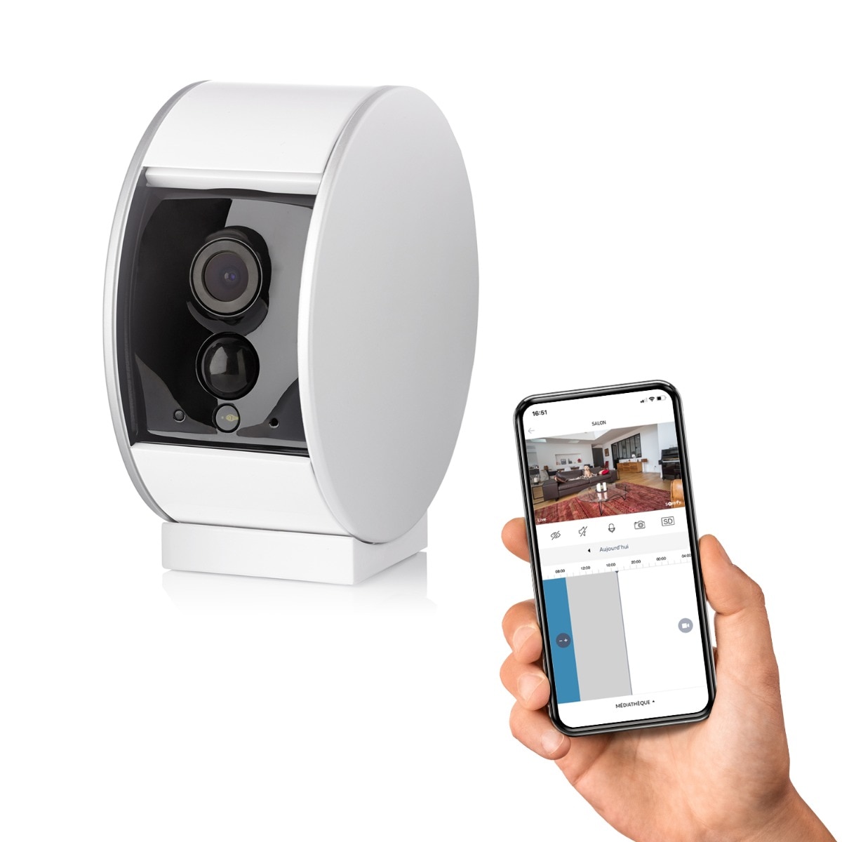 2 Somfy caméra intérieur de sécurité Indoor Camera - SOMFY - Mr.Bricolage