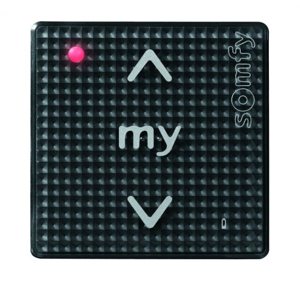 Draadloze muurschakelaar Somfy Smoove 1 RTS Zwart